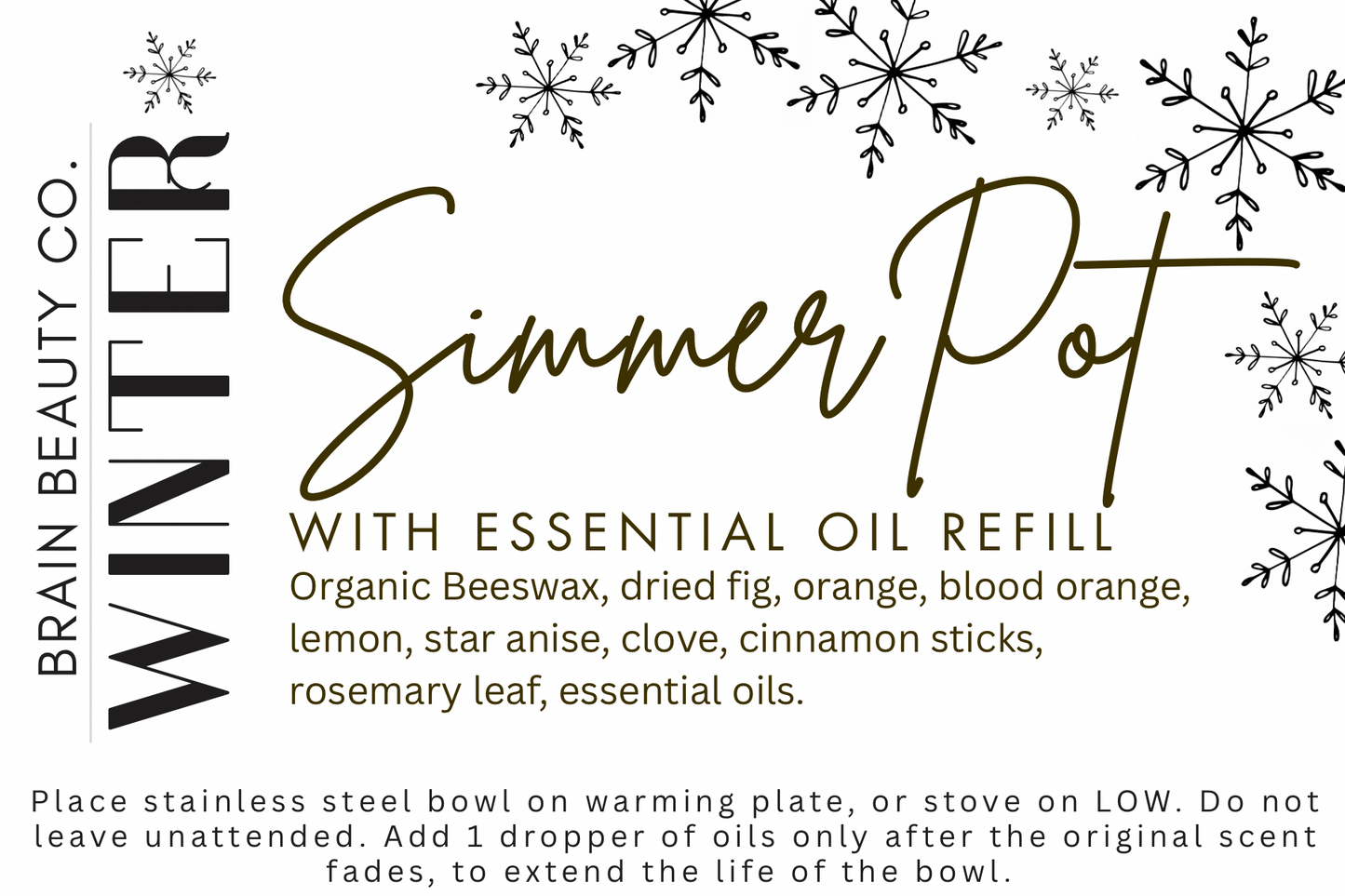 Stainless Steel Simmer Pots w/ Essential Oil Refill