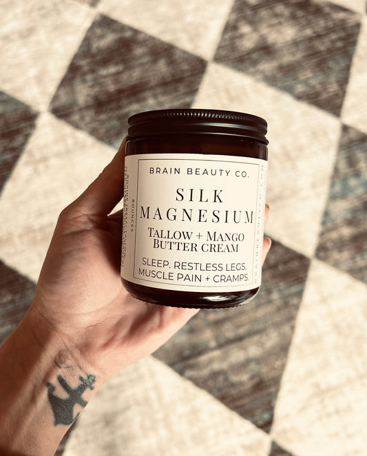 Silk Magnesium •Tallow + Mango Butter Cream 8oz
