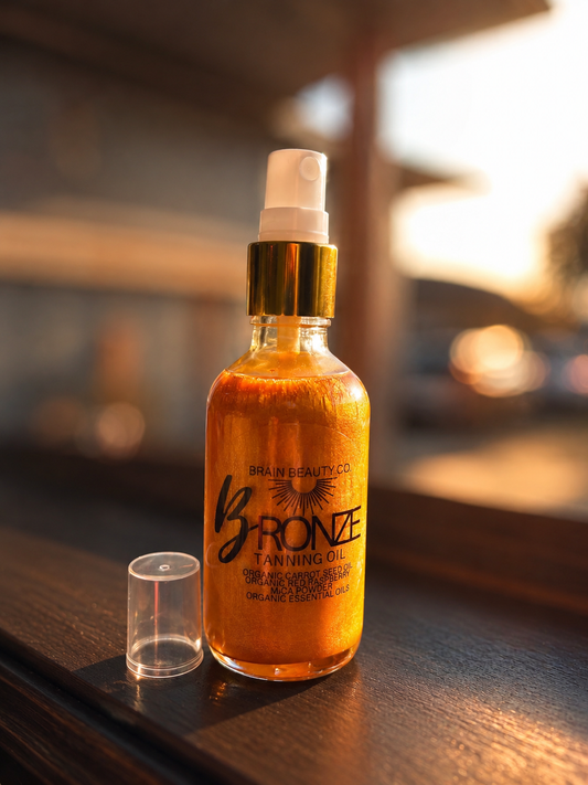 Bronze Shimmer Spray Tanning Oil w/ Beta-Carotene